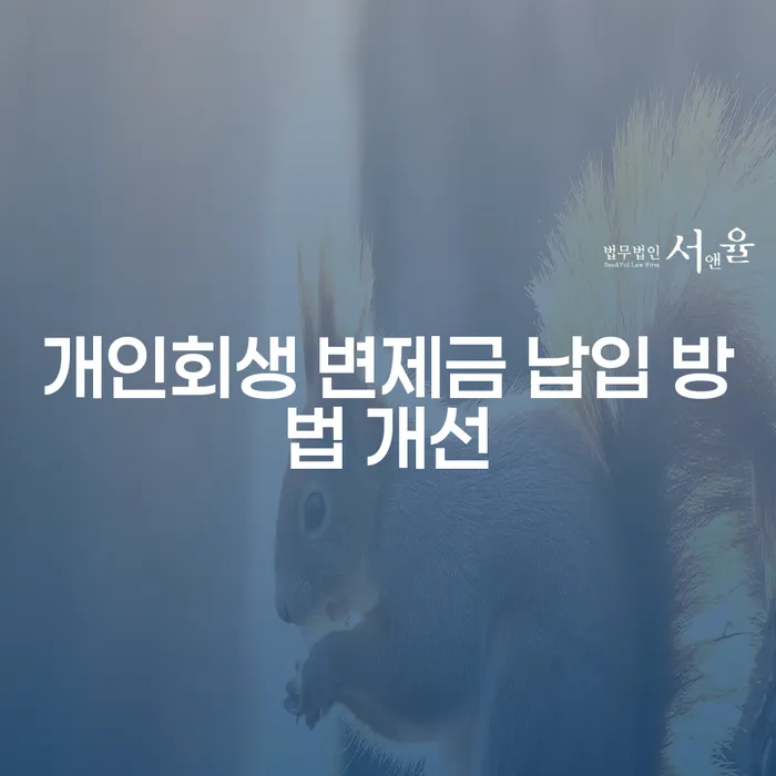 개인회생 변제금 납입 방법 개선: 어떻게 해야 할까요?