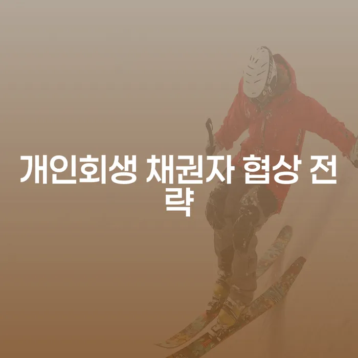 개인회생 채권자 협상 전략, 어떻게 시작해야 할까요?